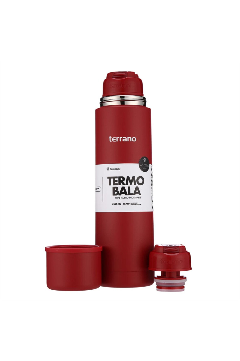 TERMO TERRANO BALA 750ML ROJO
