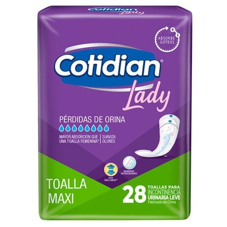 Cotidian Lady Maxi 28 unidades. Cotidian Lady Maxi 28 unidades.