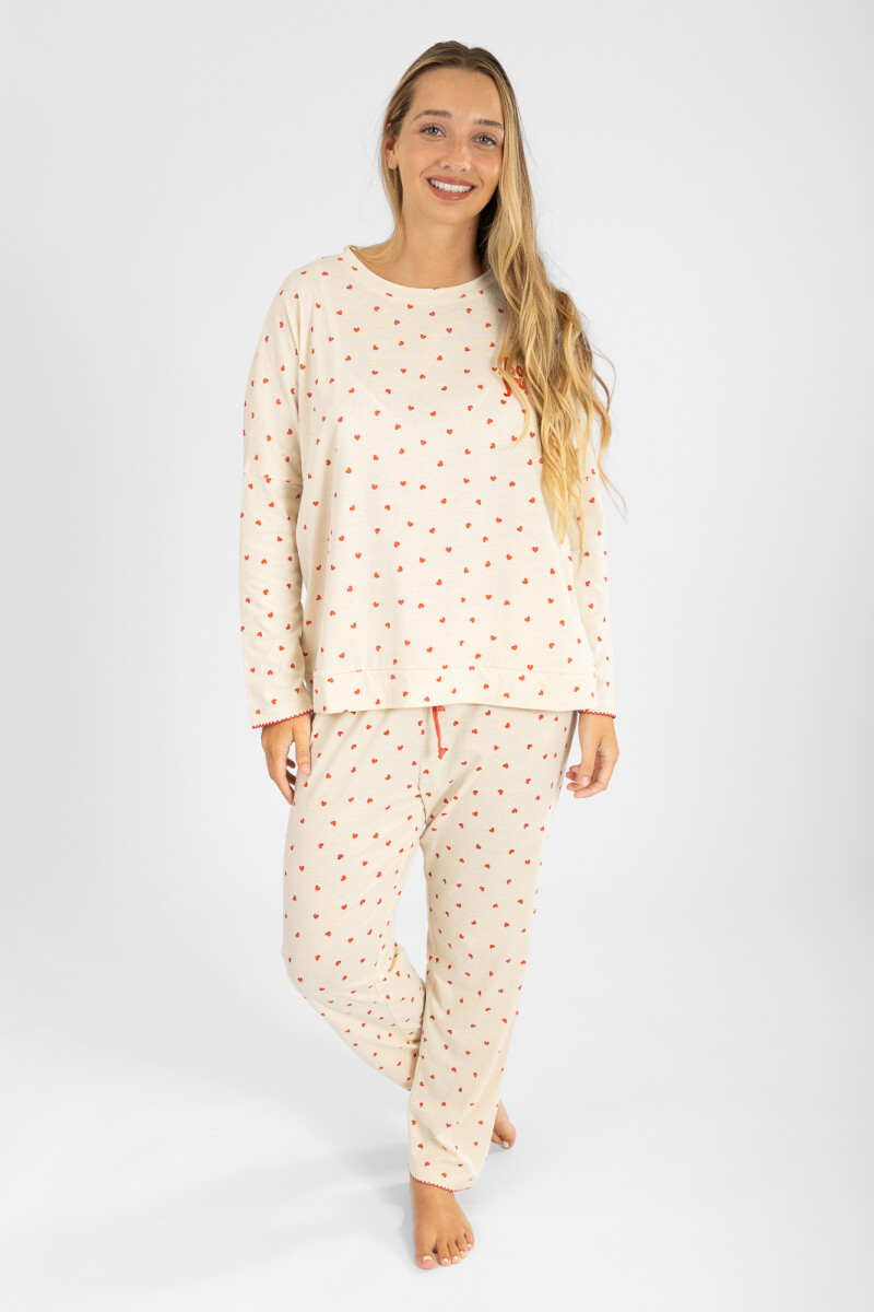 Pijama bonjour heart Marfil