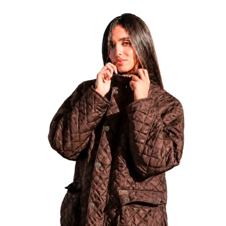 Campera Capitoneada Dama Chocolate
