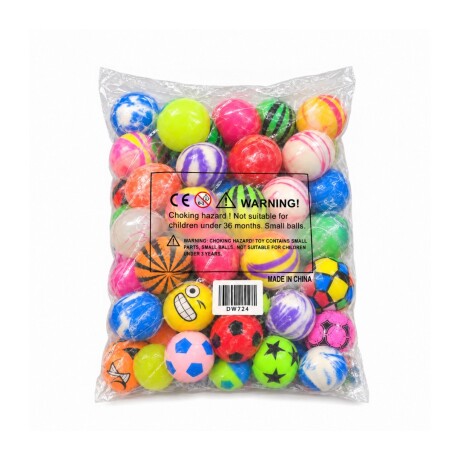PELOTAS DE GOMA 4,5 CM PACK 50 UNIDADES PELOTAS DE GOMA 4,5 CM PACK 50 UNIDADES