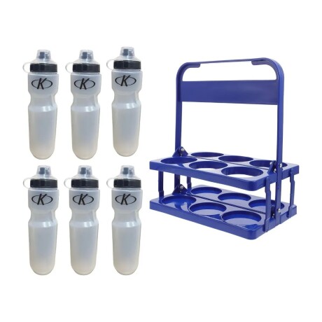 Porta Botellas K con Capacidad para 6 Unidades AZUL