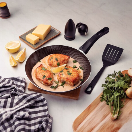 Sartén en Aluminio con Antiadherente Y Espátula D18cm - Grafito Sartén en Aluminio con Antiadherente Y Espátula D18cm - Grafito