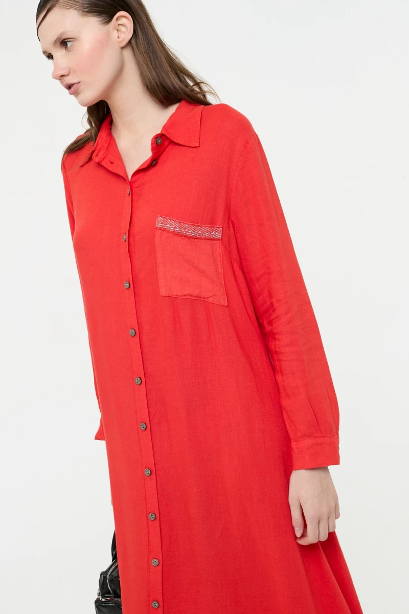 CAMISA LARGA Rojo