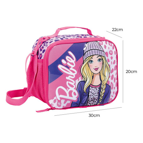 Lonchera Vianda Infantil Térmica Barbie Escolar Din71624-m2