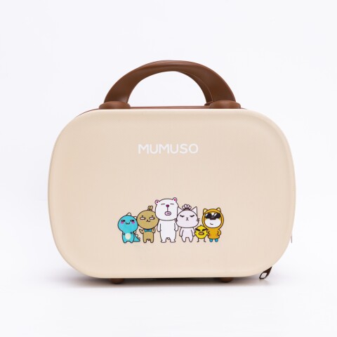 MALETA DE VIAJE FAMILIAR MUMUSO DE 14 PULGADAS (BEIGE) MALETA DE VIAJE FAMILIAR MUMUSO DE 14 PULGADAS (BEIGE)