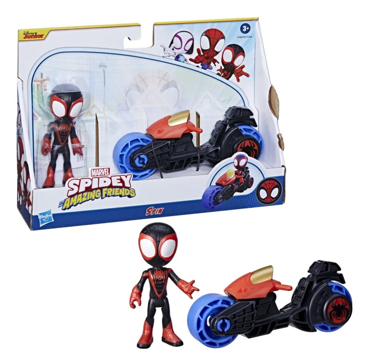 Spidey and His Amazing Friends - Moto Miles Morales con Figura 