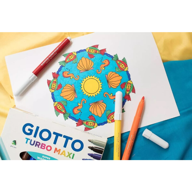 Marcadores Turbo Maxi Giotto x12 Marcadores Turbo Maxi Giotto x12