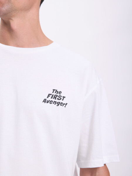 Remera oversize estampada Blanco