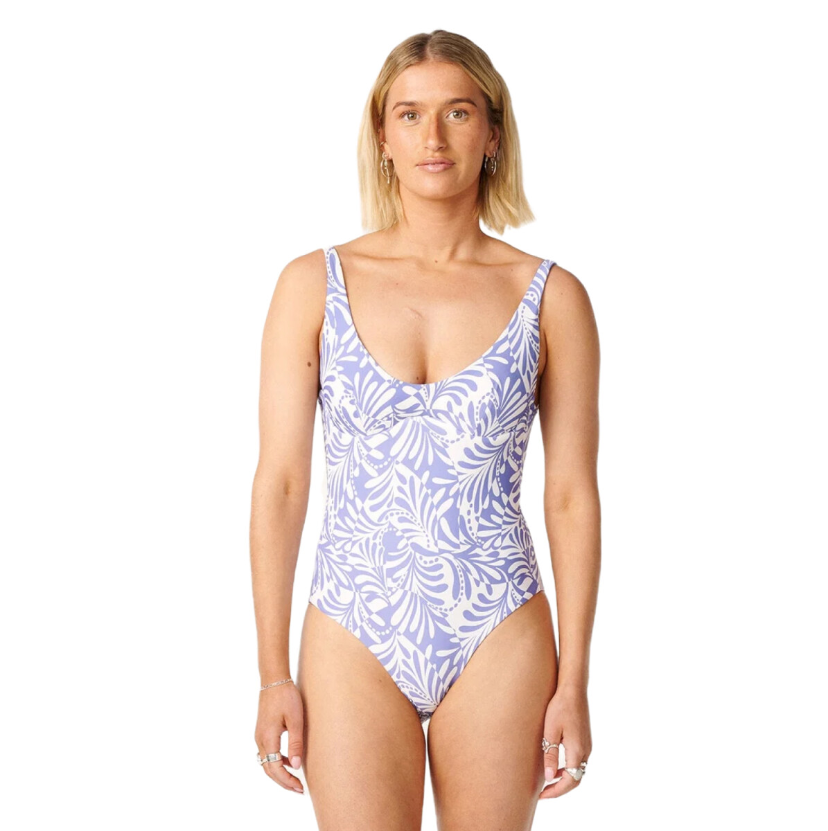 Bikini Rip Curl Party Wave Multi Fit One Piece - Celeste 