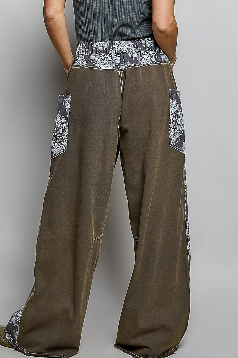 PANTALON COMBINADO Gris