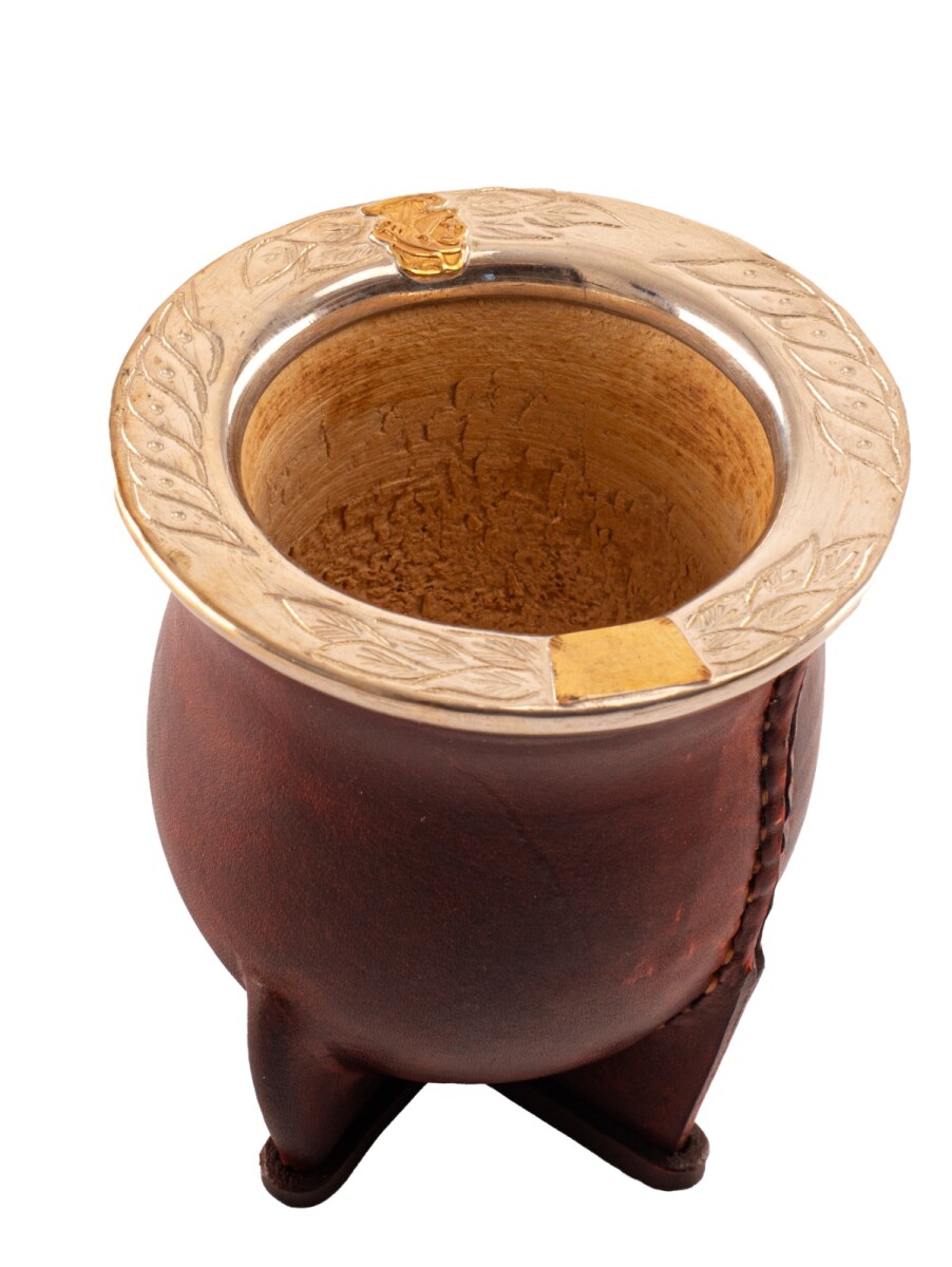 Mate porongo Plata y Oro - M11 