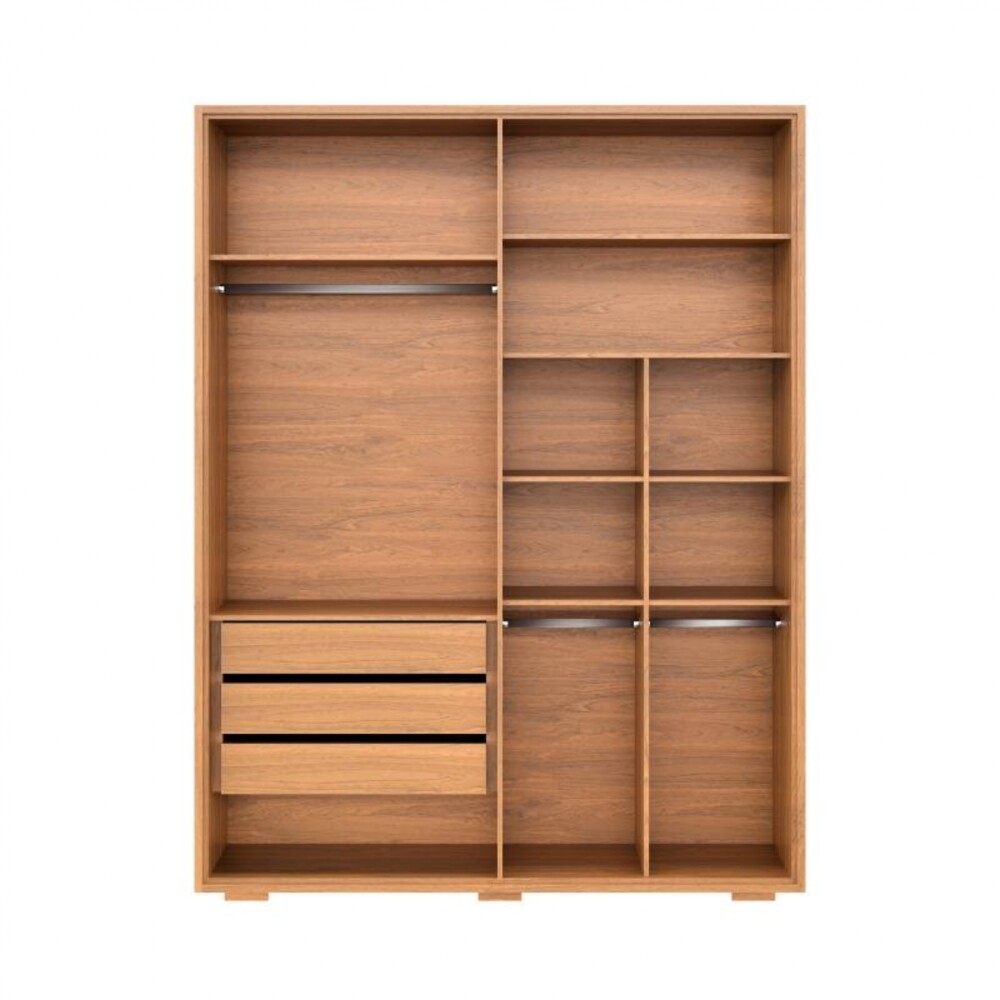 Ropero con Espejo 2 Puertas - Moderna Marron y Arena