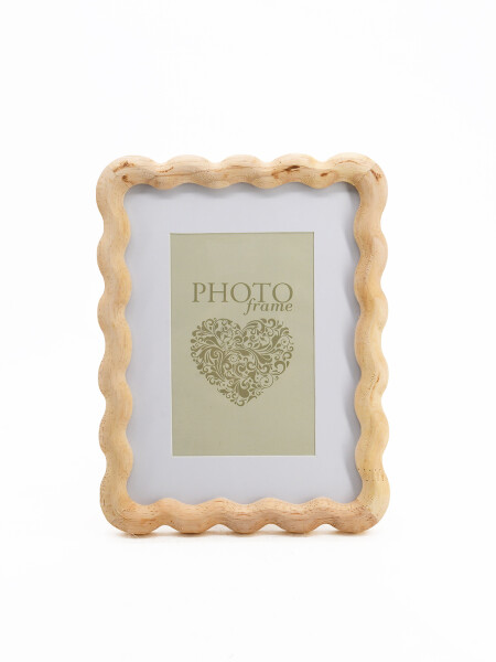 PORTARRETRATO ONDAS MADERA BEIGE