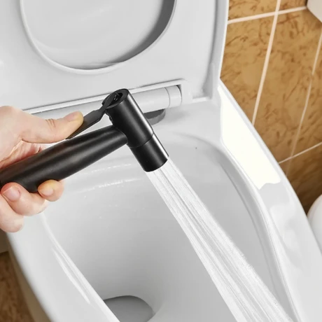 Ducha Higienica De Empotrar Monocomando Negro Mate 000