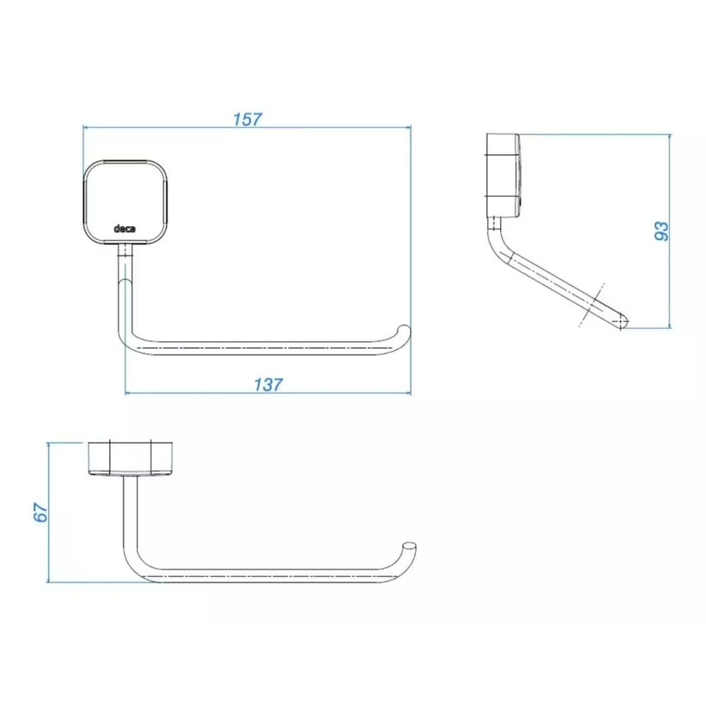 Portarrollo PIX bronce cromado DECA Portarrollo Pix Bronce Cromado Deca