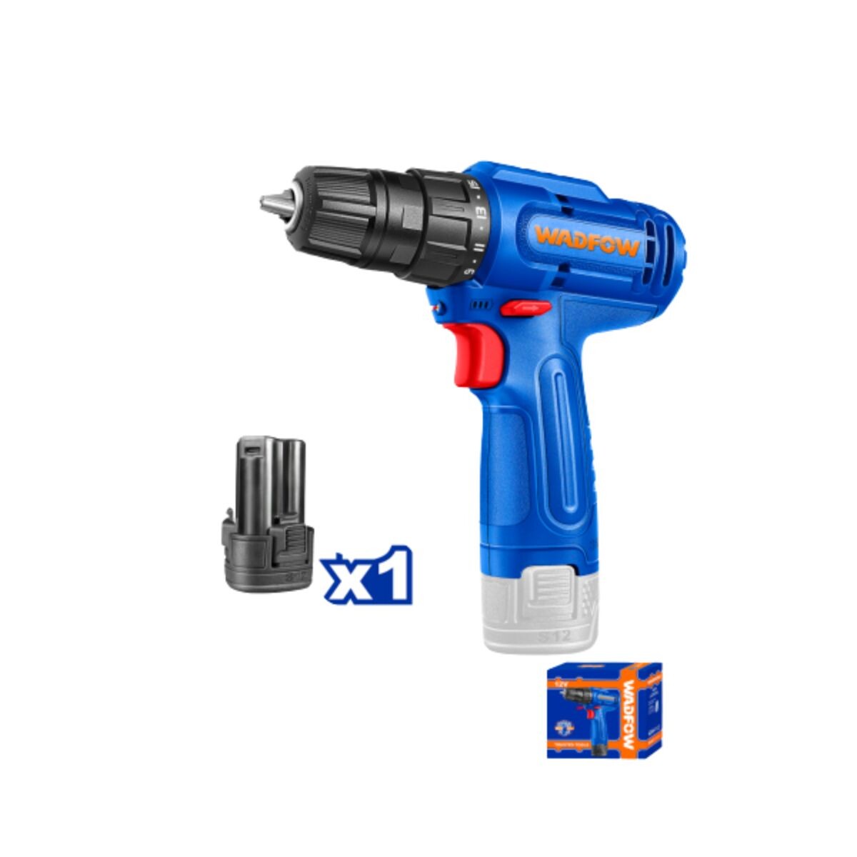 Taladro Atornillador A Bateria 12v 20nm + Bat 1.5ah Wadfow 