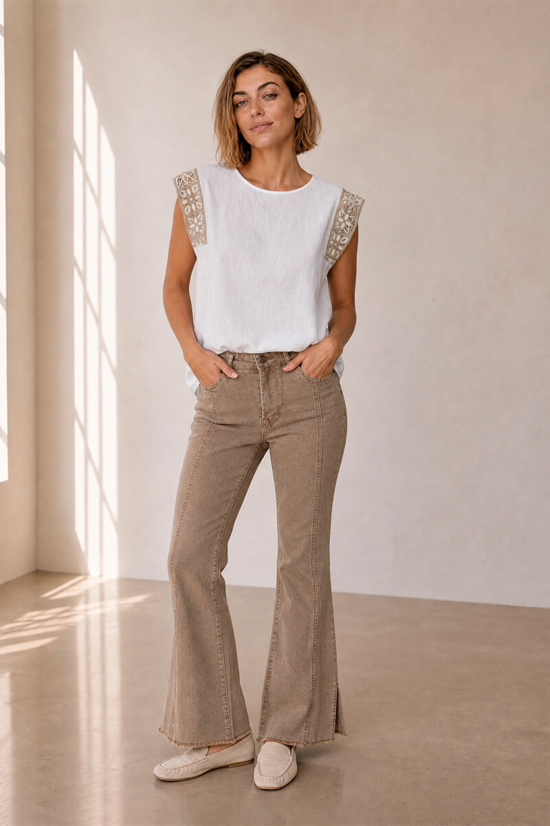 BLUSA LINO CROCHET BLANCO