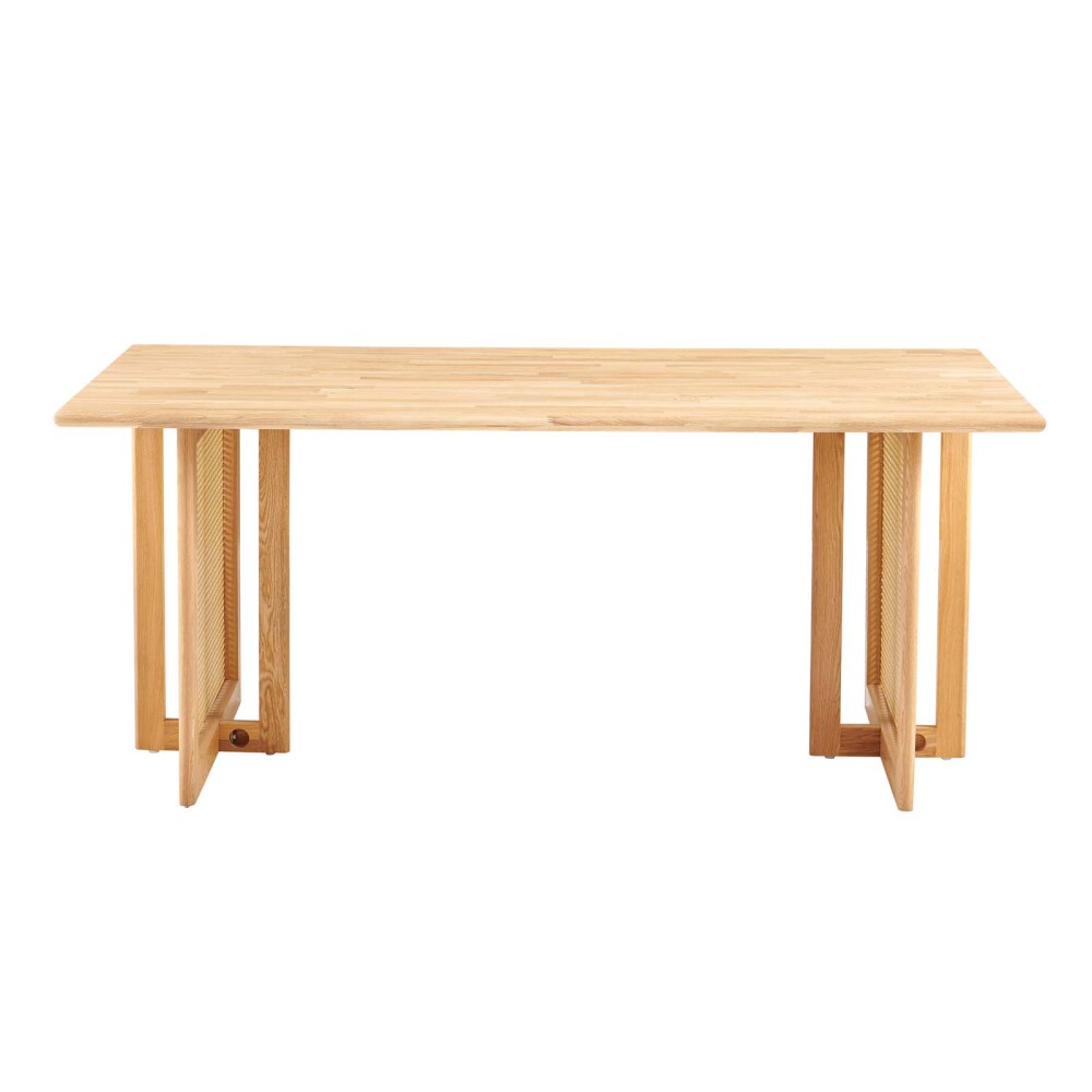 MESA DE COMEDOR RATTAN-Y-MADERA NATURAL-BEIGE BRISA