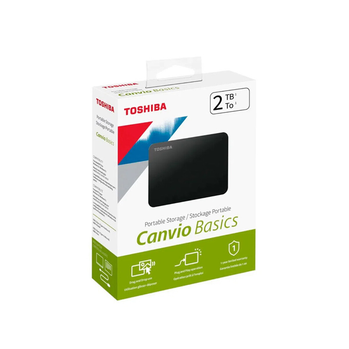 Disco Duro externo capacidad 2TB. 