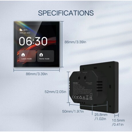Panel Control 4" Moes Ccp-ty-eu-ln Zb Gateway 001