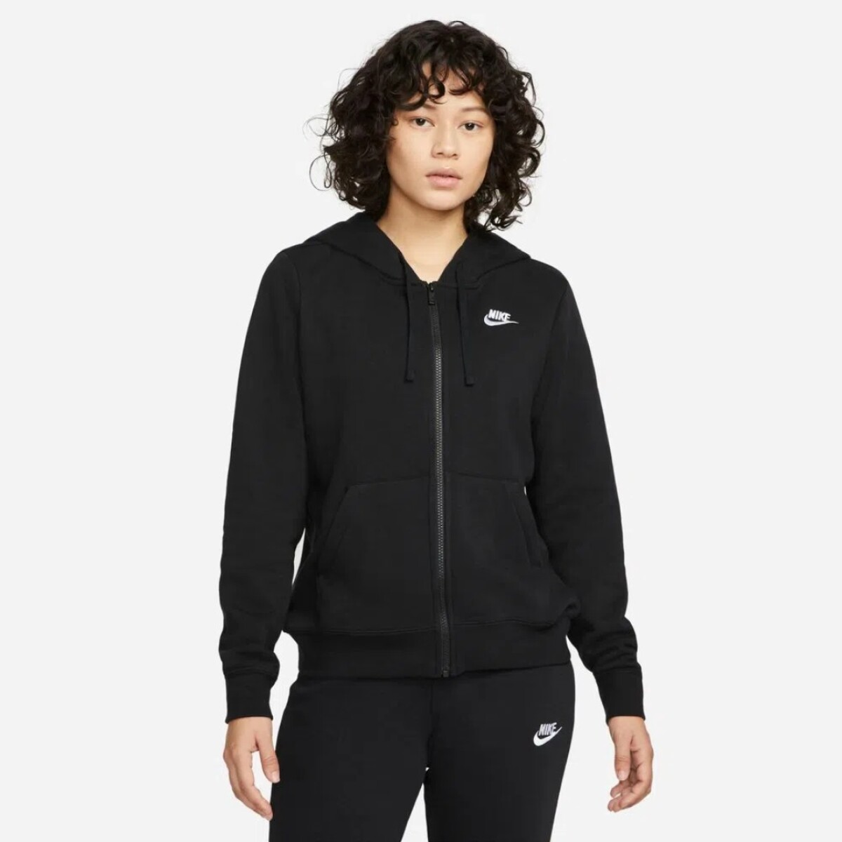 Campera Nike Moda Dama Club Flc FZ Hoodie - S/C 