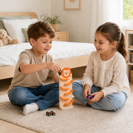Juego de autos deslizante de madera Leon