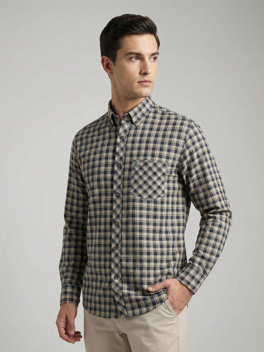 CAMISA MANGA LARGA ESCOCESA 