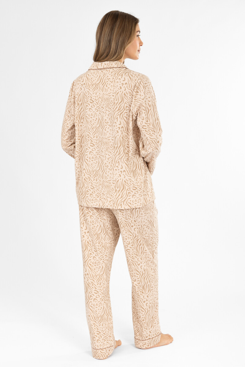 Pijama wincy animal print Crema