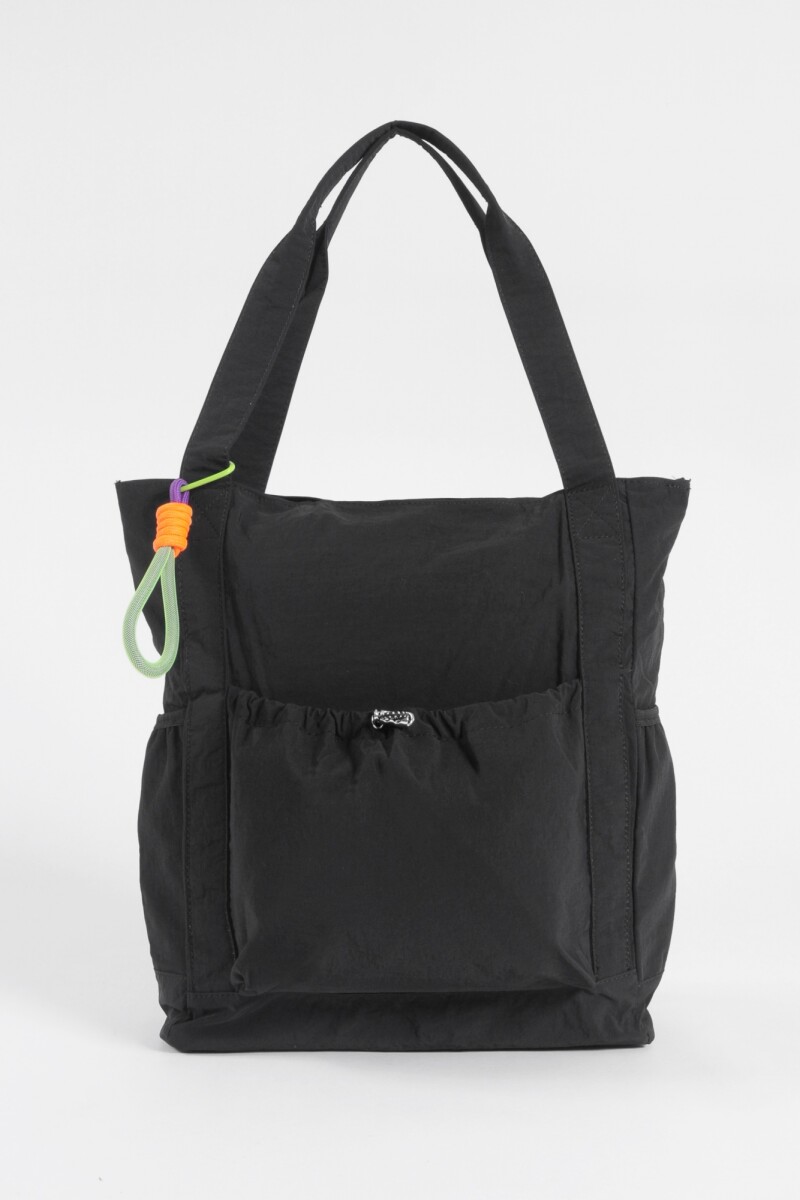 Mochila shopper de tela negro