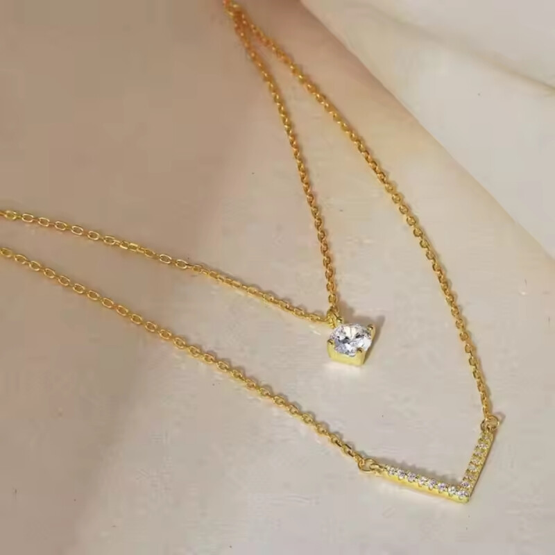 CONJUNTO PLATA BAÑADA EN ORO - H9DY190521SGAB H9dy190521sgab