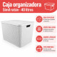 Set x2 Caja ratán 40 lts BLANCO