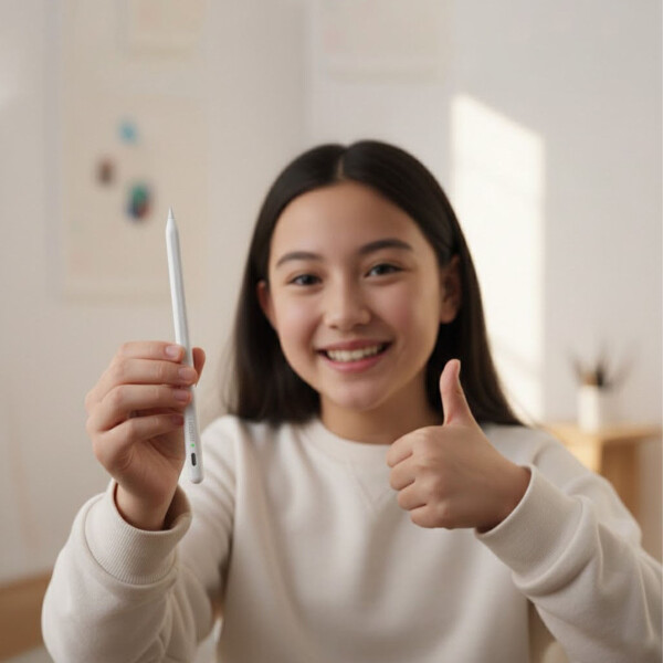 Lapiz Óptico Stylus Universal Para Pantalla Táctil USB-C Color Blanco