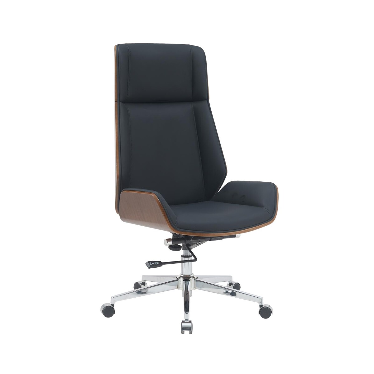 ASIENTO GERENCIAL ALTO - MADERA-Y-PU NEGRO ZEN 