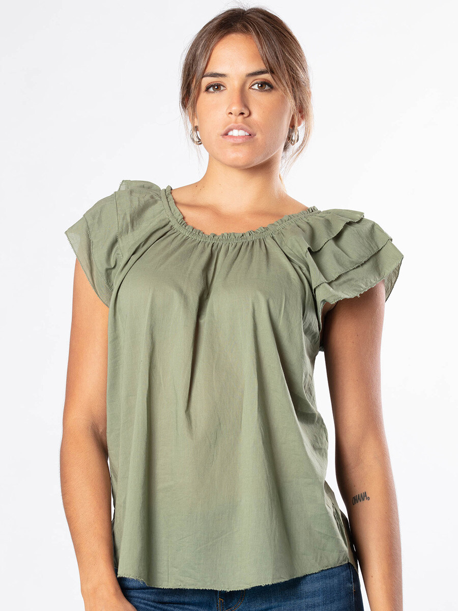 BLUSA MUNITA INDIA OT - Verde Claro 