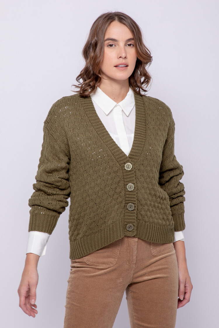 CARDIGAN MAURA Verde Militar