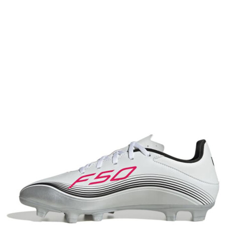 Championes de Fútbol 11 Unisex Adidas F50 Messi Club FG/MG Blanco - Rojo - Negro - Plateado
