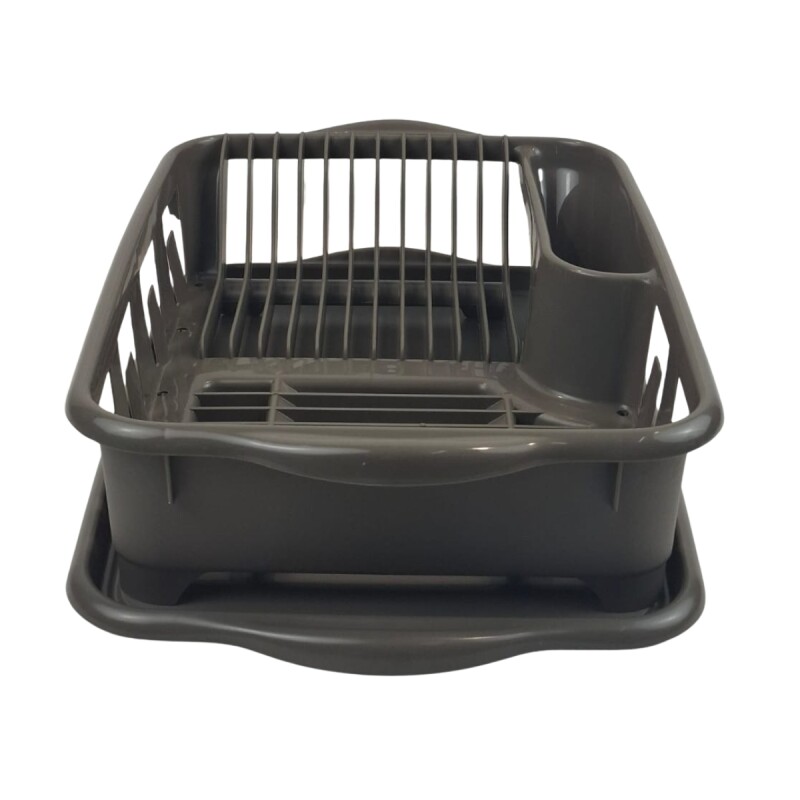 Escurridor de platos con bandeja GRIS OSCURO