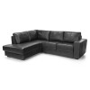 Sillón Lux - 3 Cuerpos Negro - Chaise Derecho