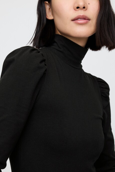 Remera Polera Puff Mujer True Black V2
