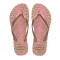 Sandalias de Mujer Havaianas Slim Animals Rosa - Dorado