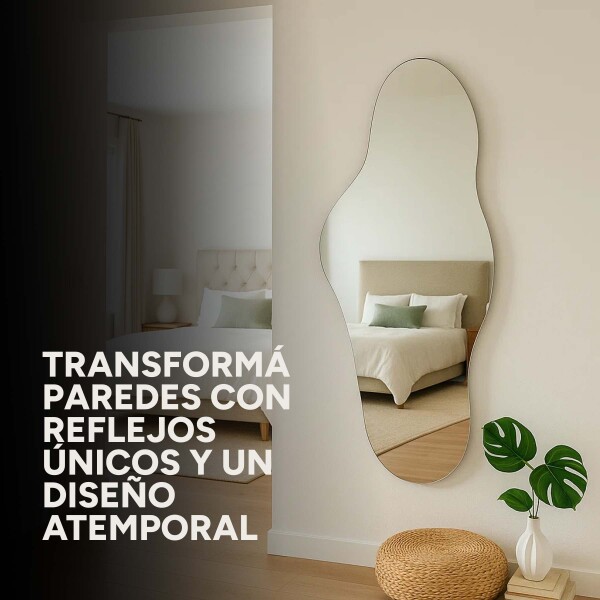 Espejo de Pared Decorativo Minimalista Diseño Nube 110x50 cm Diseño Nube