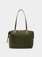 Bolso Shopper De Nylon L caqui
