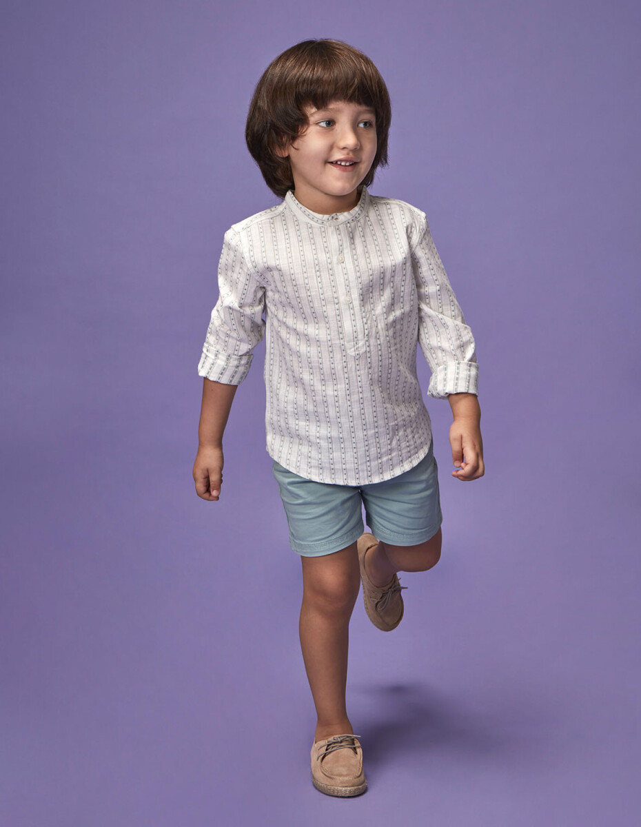 Camisa De Dobby - Blanco 