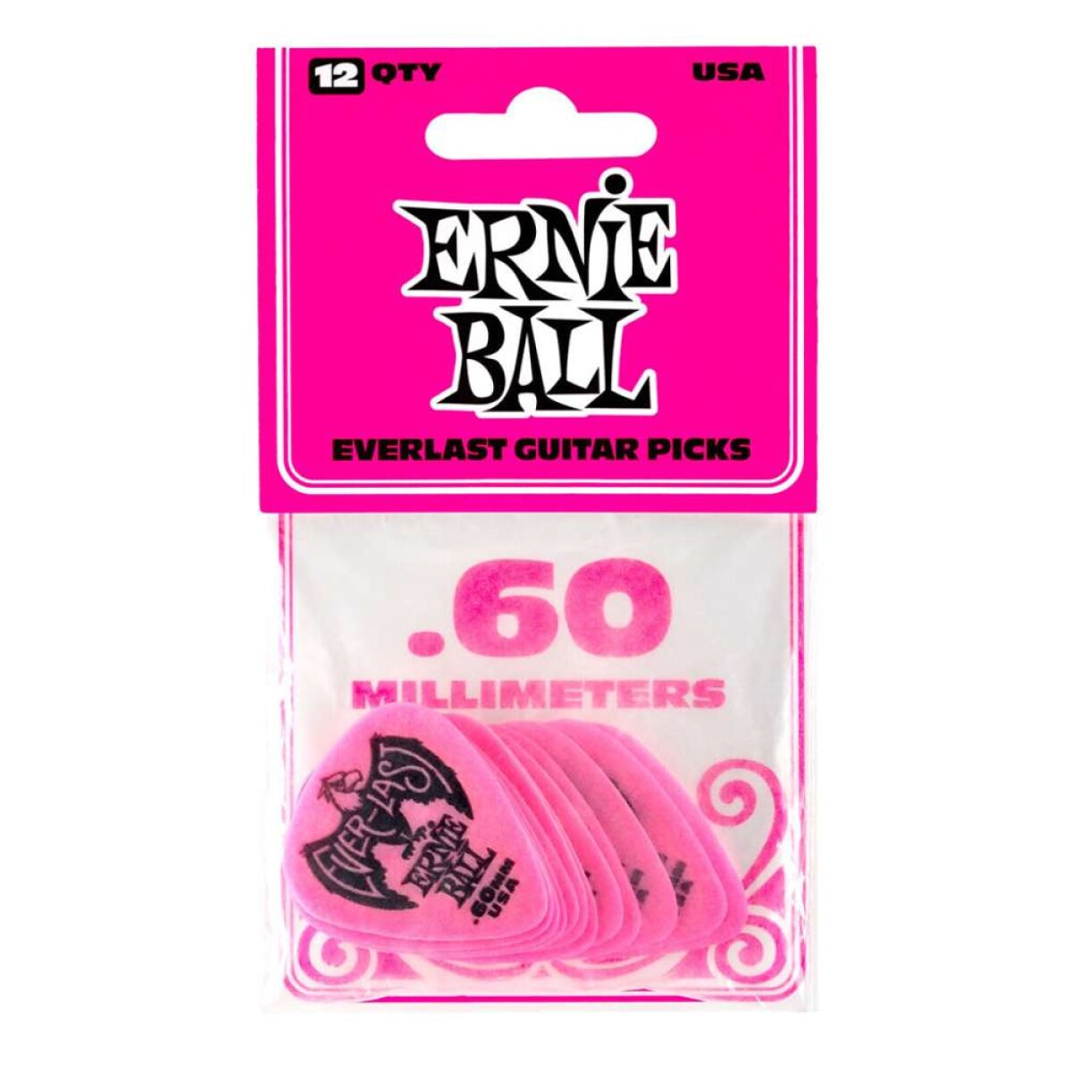 Pack Pua Guitarra Ernie Ball Everlast 0.6mm - 12pcs 