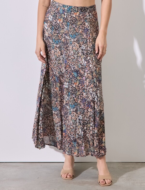 Falda Maxi Spring MULTI/NEGRO