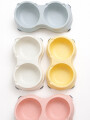 Accesorio Comedero Doble, Mix 2 Colores Color Unico