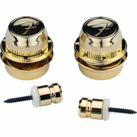 Boton Colgante Fender F Straplock Gold Boton Colgante Fender F Straplock Gold