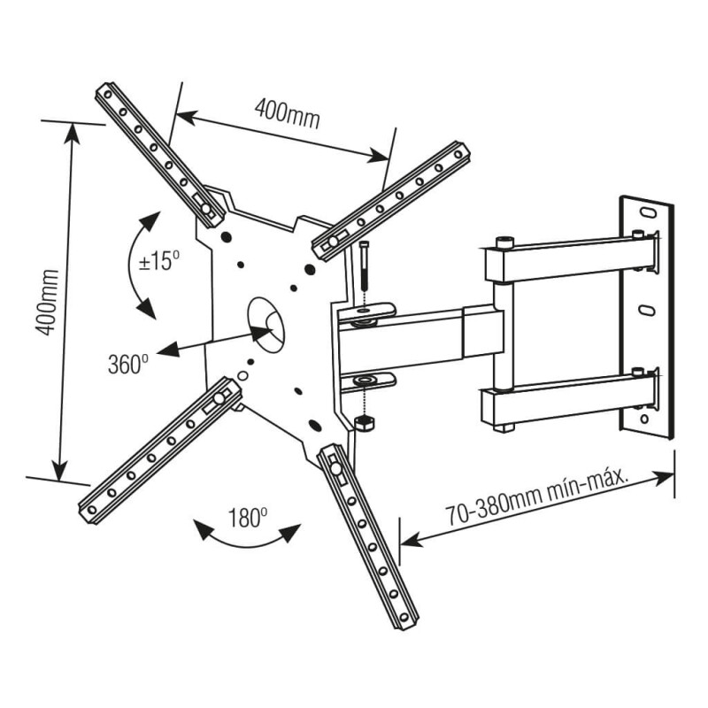 Soporte para TV LED, LCD, Plasma, 3D y Smart TV de 10 “a 55” Soporte para TV LED, LCD, Plasma, 3D y Smart TV de 10 “a 55”