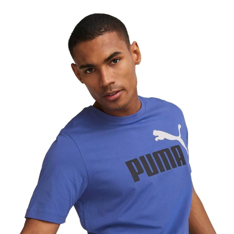 Remera de Hombre Puma Essentials 2 Colour Azul Real - Negro